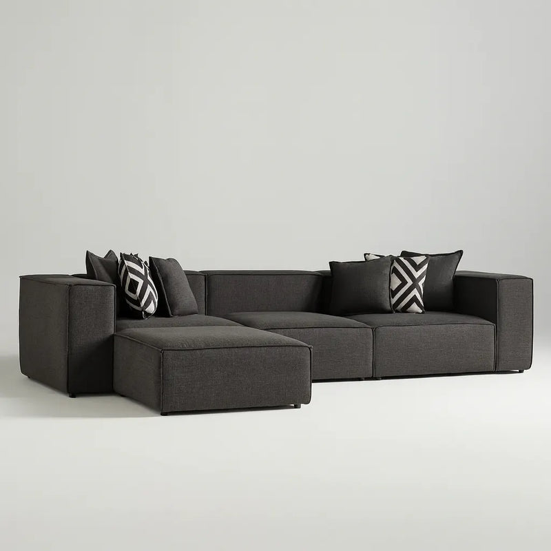 CANAPÉ D'ANGLE 310CM GALA + POUF