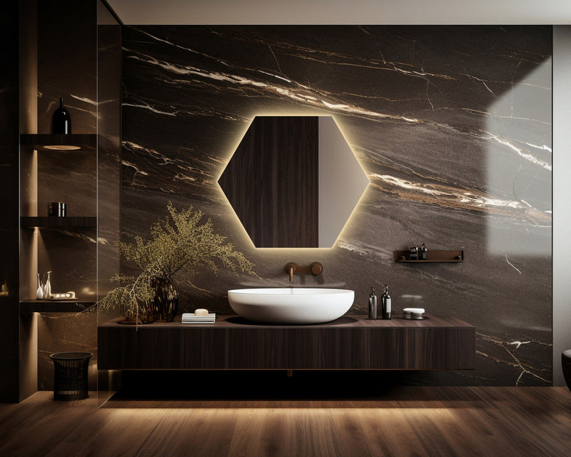 Miroir de courtoisie avec éclairage LED
