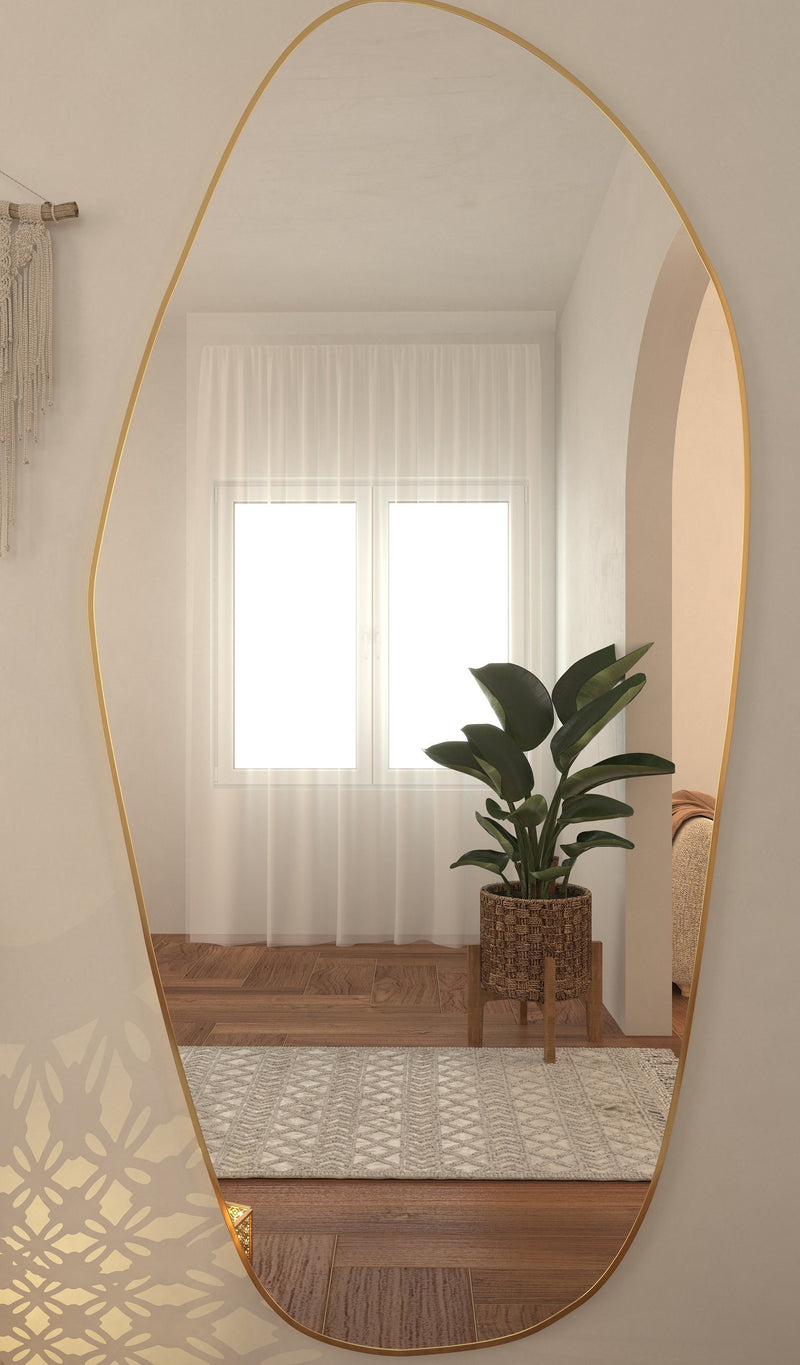 Grands miroirs muraux asymétriques irréguliers