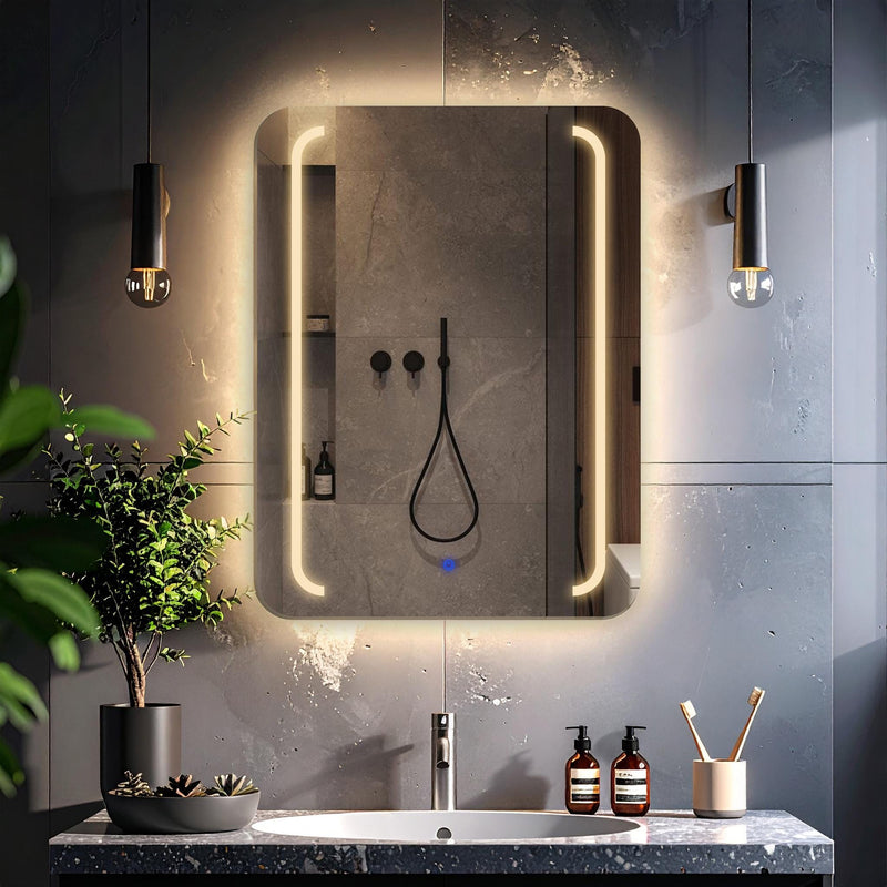 RectaV, miroir de courtoisie rectangulaire LED