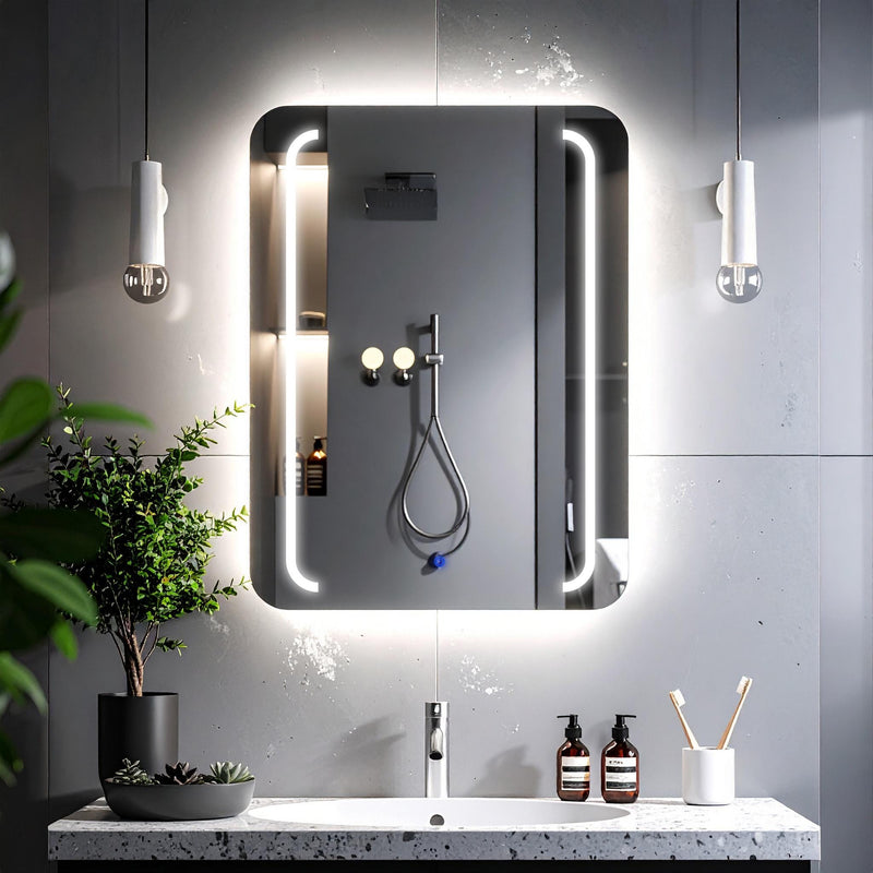 RectaV, miroir de courtoisie rectangulaire LED