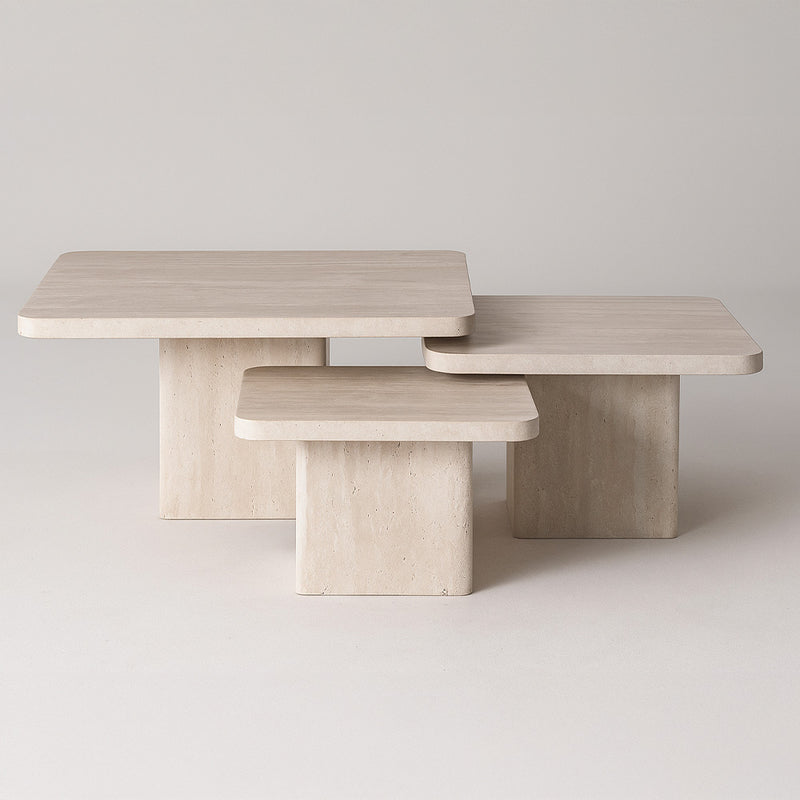 Le trio de tables basses 100% Marbre