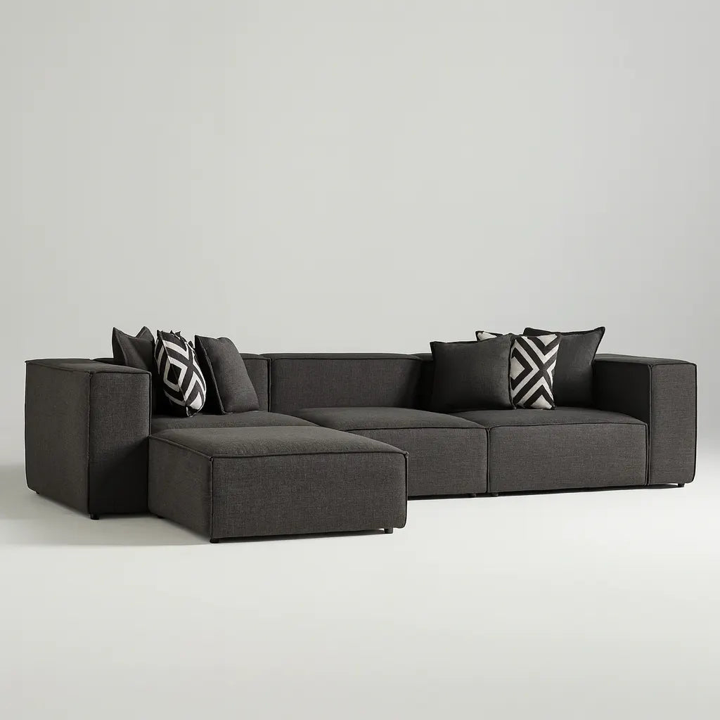 CANAPÉ D'ANGLE 310CM GALA + POUF