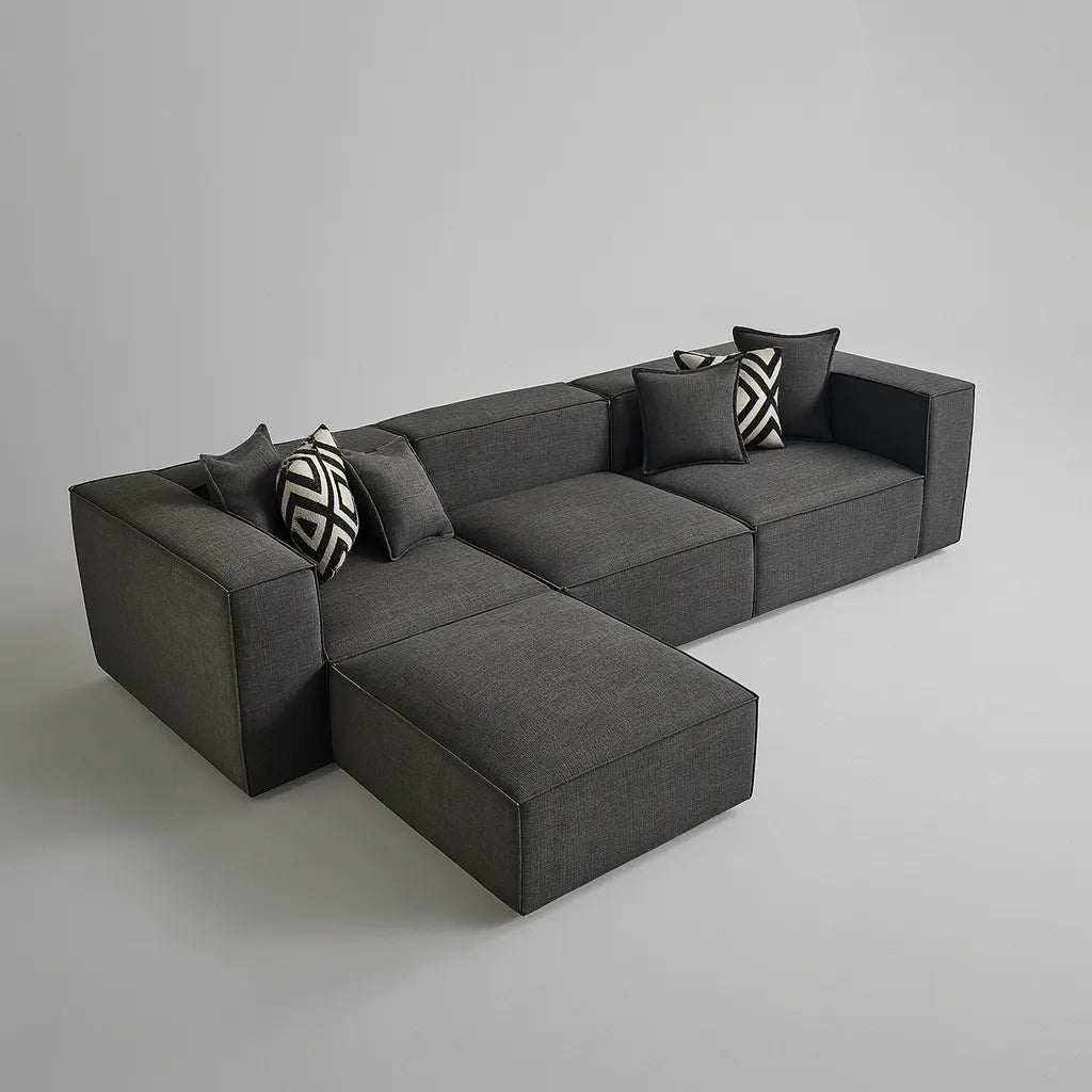 CANAPÉ D'ANGLE 310CM GALA + POUF