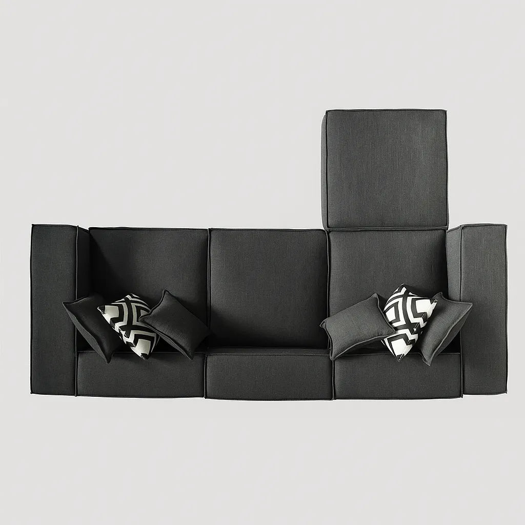 CANAPÉ D'ANGLE 310CM GALA + POUF