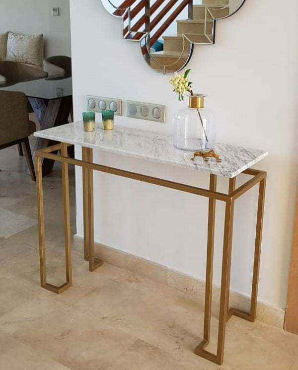 Console LEEBERTY en fer forgé et marbre