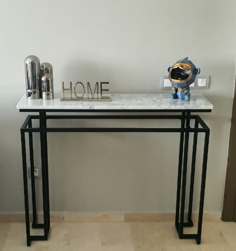 Console LEEBERTY en fer forgé et marbre