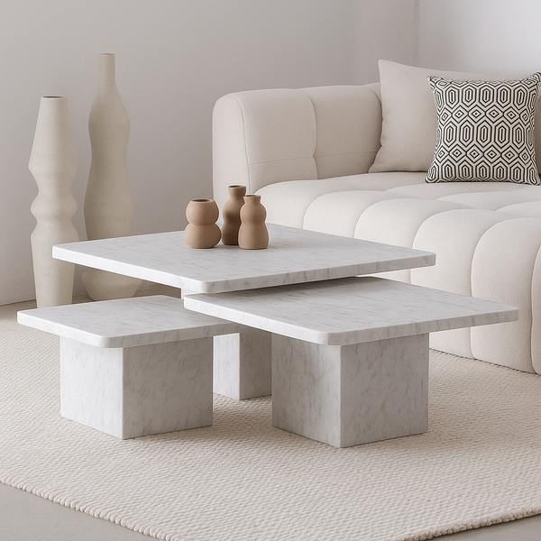 Le trio de tables basses 100% Marbre