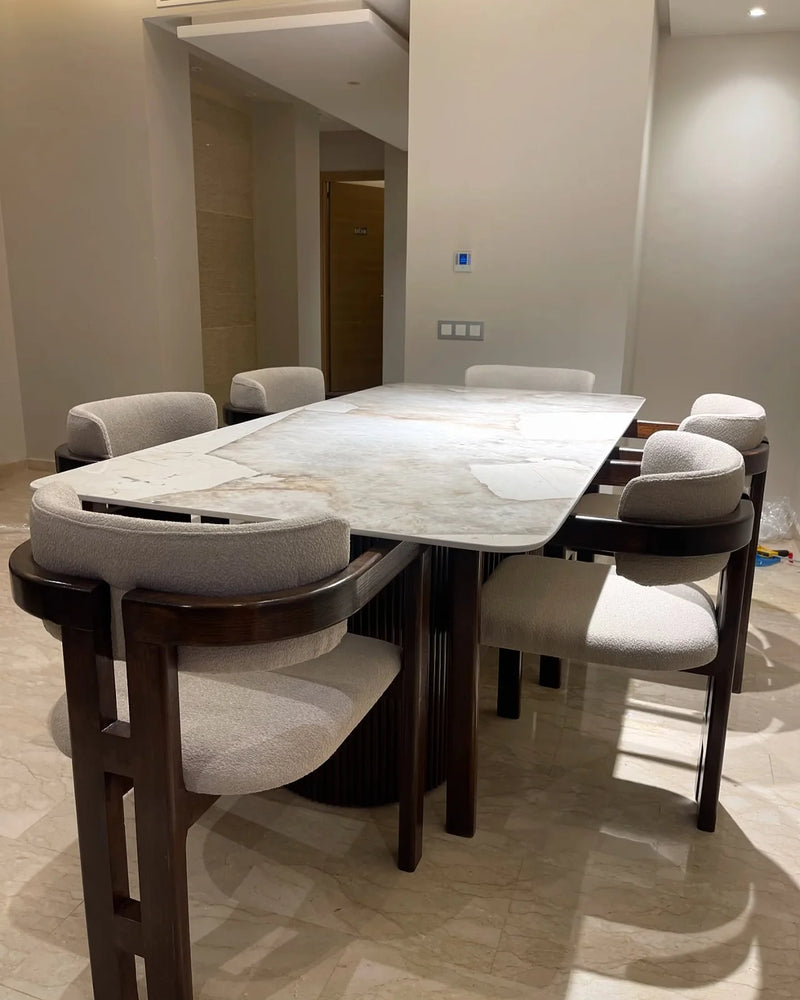 Table à Manger en Céramique avec 6 Chaises model M