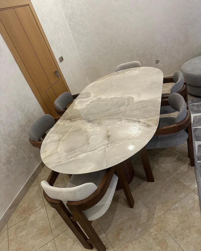 Table à Manger en Céramique avec 6 Chaises model M