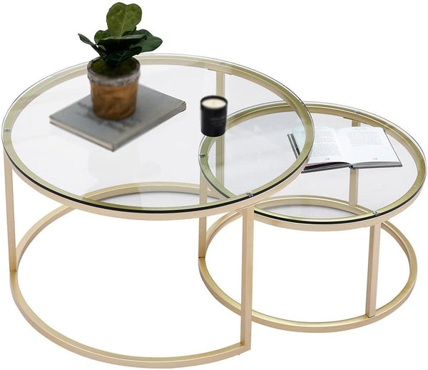 Ensemble de tables basses gigognes au design contemporain