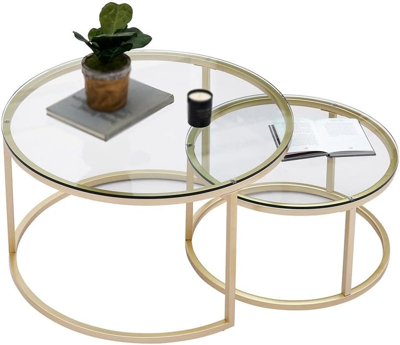 Ensemble de tables basses gigognes au design contemporain