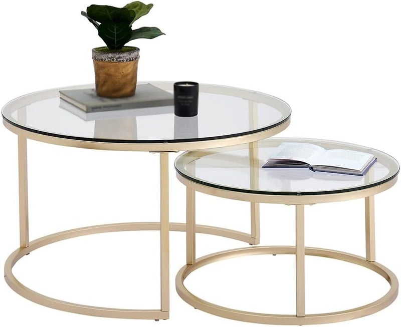 Ensemble de tables basses gigognes au design contemporain