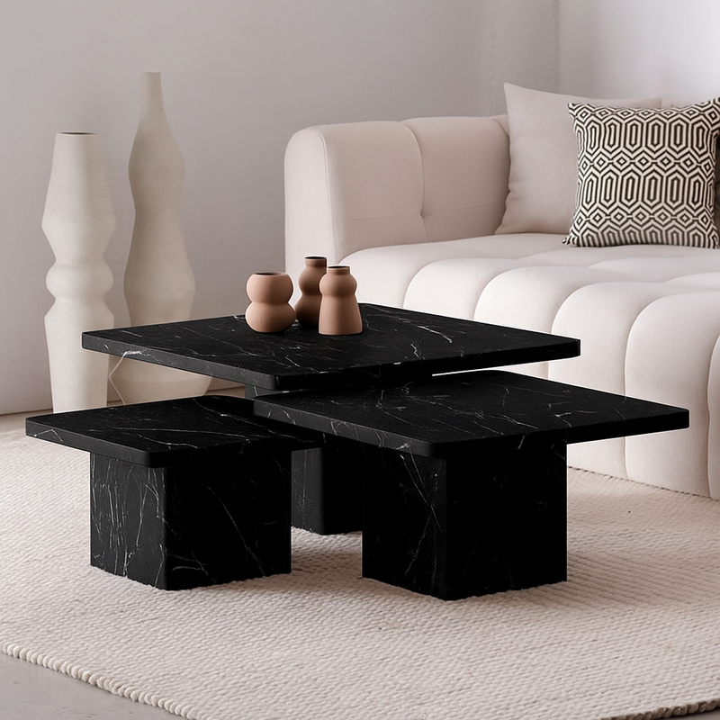 Le trio de tables basses 100% Marbre