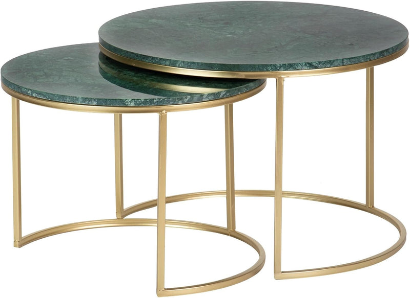 Duo de Tables Basses – Marbre