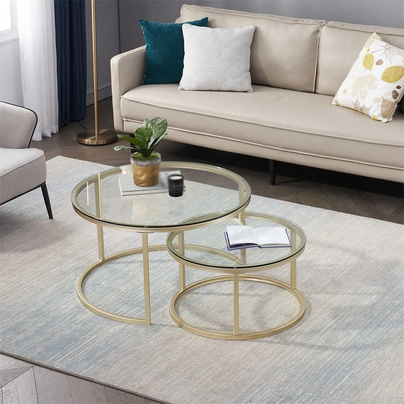 Ensemble de tables basses gigognes au design contemporain