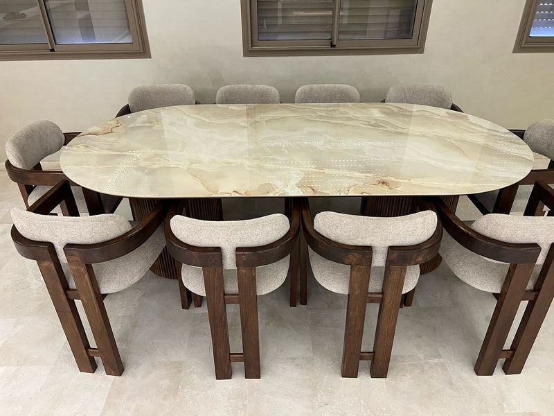 Salle à Manger Céramique Grande Capacité 10 Personnes chaise model M