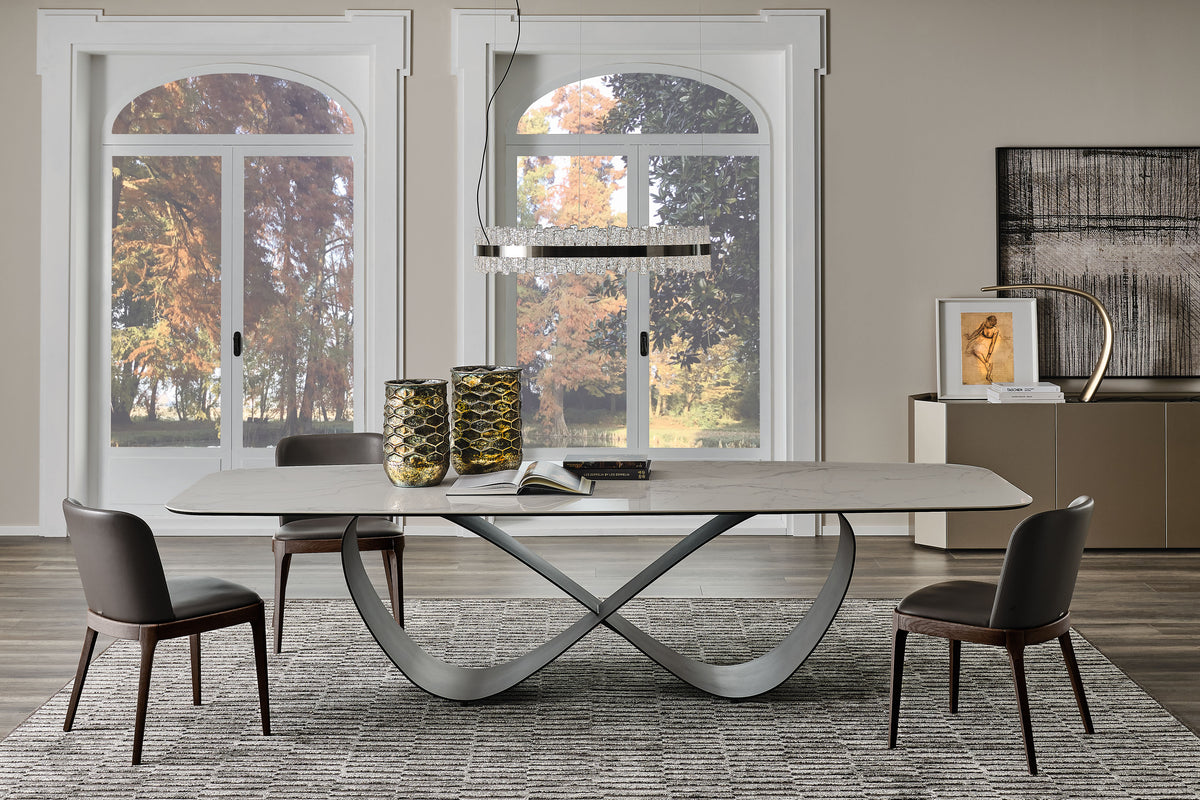 Table en porcelaine papillon