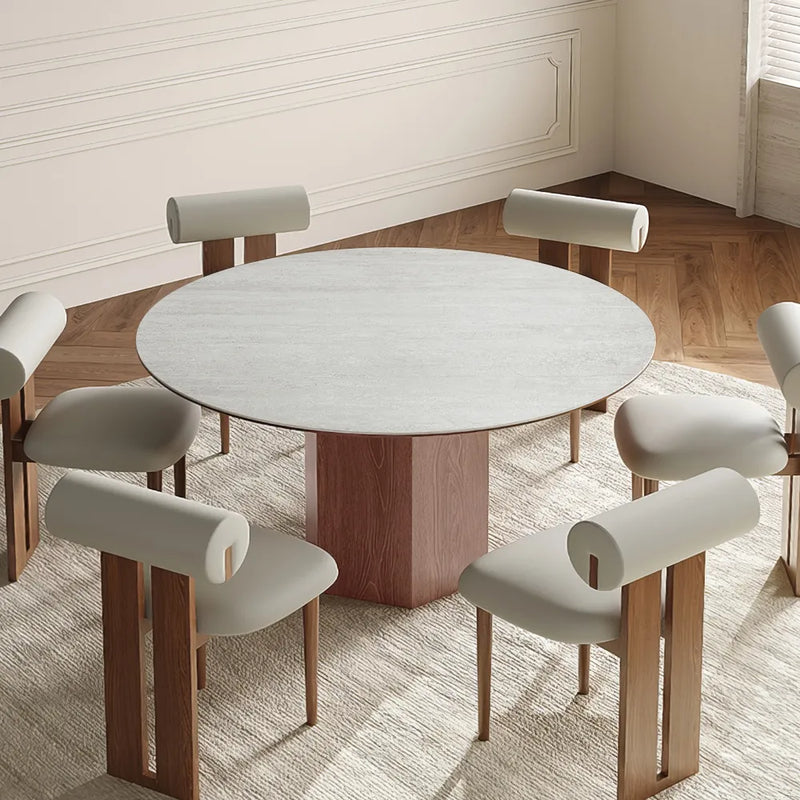 Table à manger ronde Thorsten avec 6 chaises