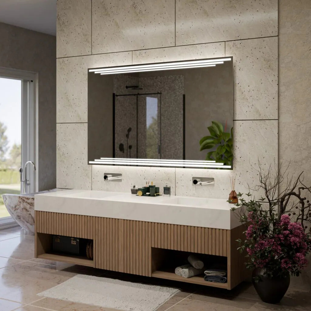 Miroir de salle de bain avec LED – Burma