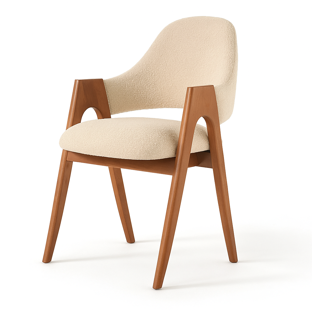 Table Élégance Bois  ktab  140\140 cm et 8 Chaises model (Alpha)