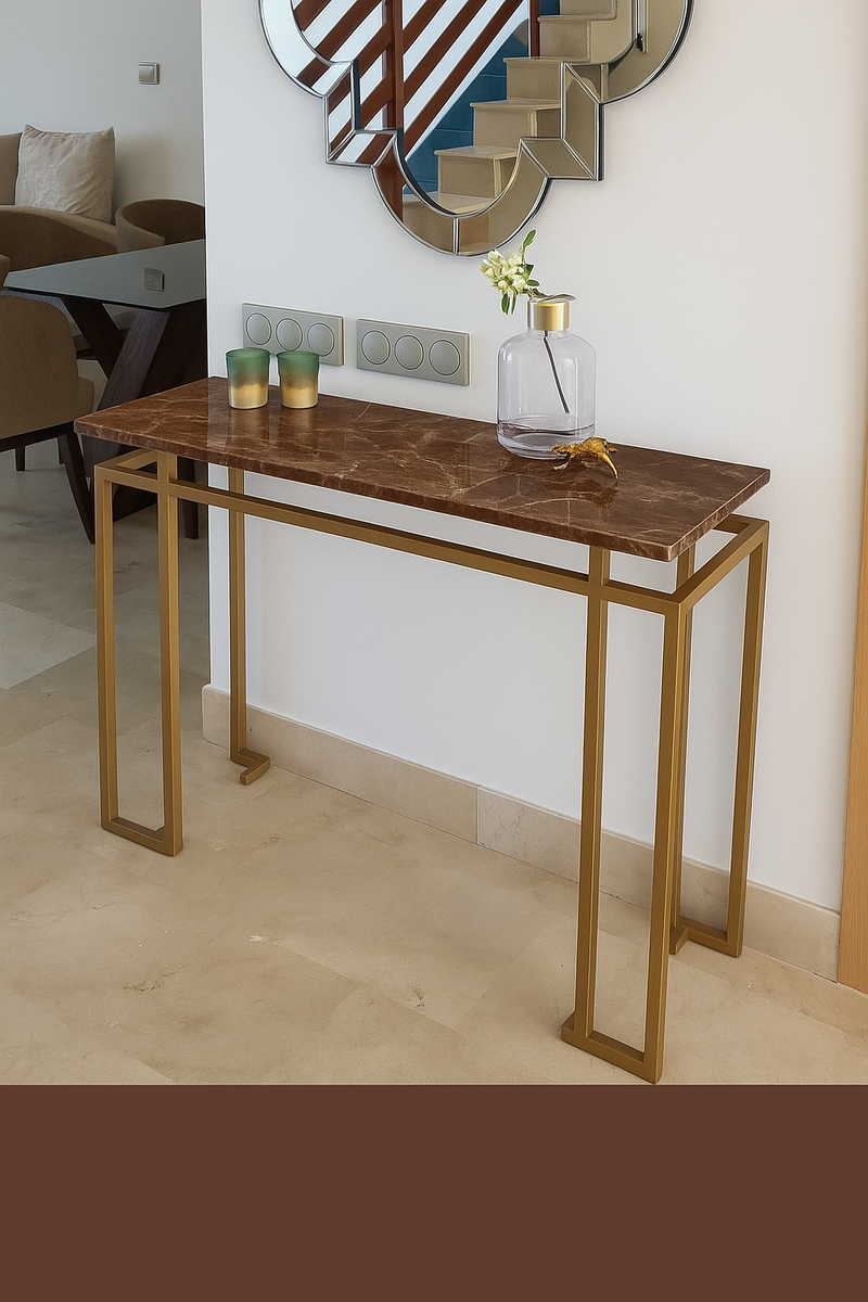 Console LEEBERTY en fer forgé et marbre