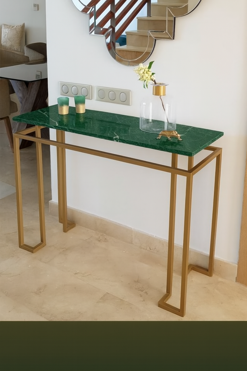 Console LEEBERTY en fer forgé et marbre