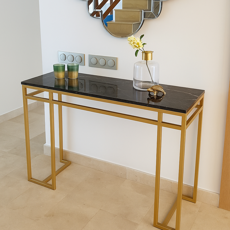 Console LEEBERTY en fer forgé et marbre