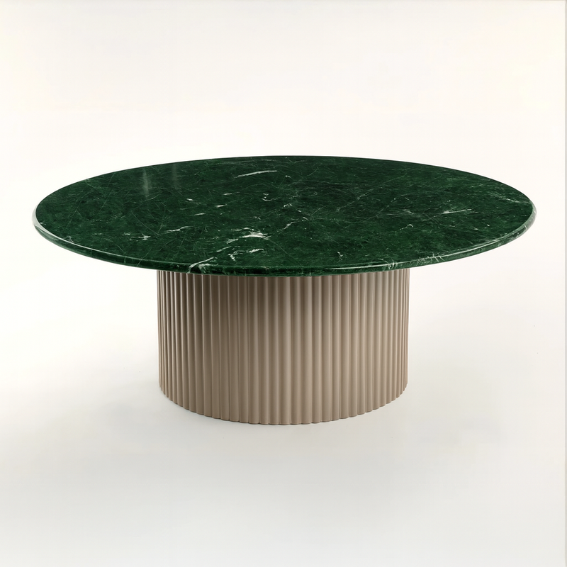 Table basse en bois et marbre