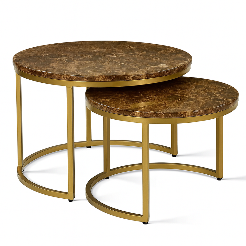 Duo de Tables Basses – Marbre