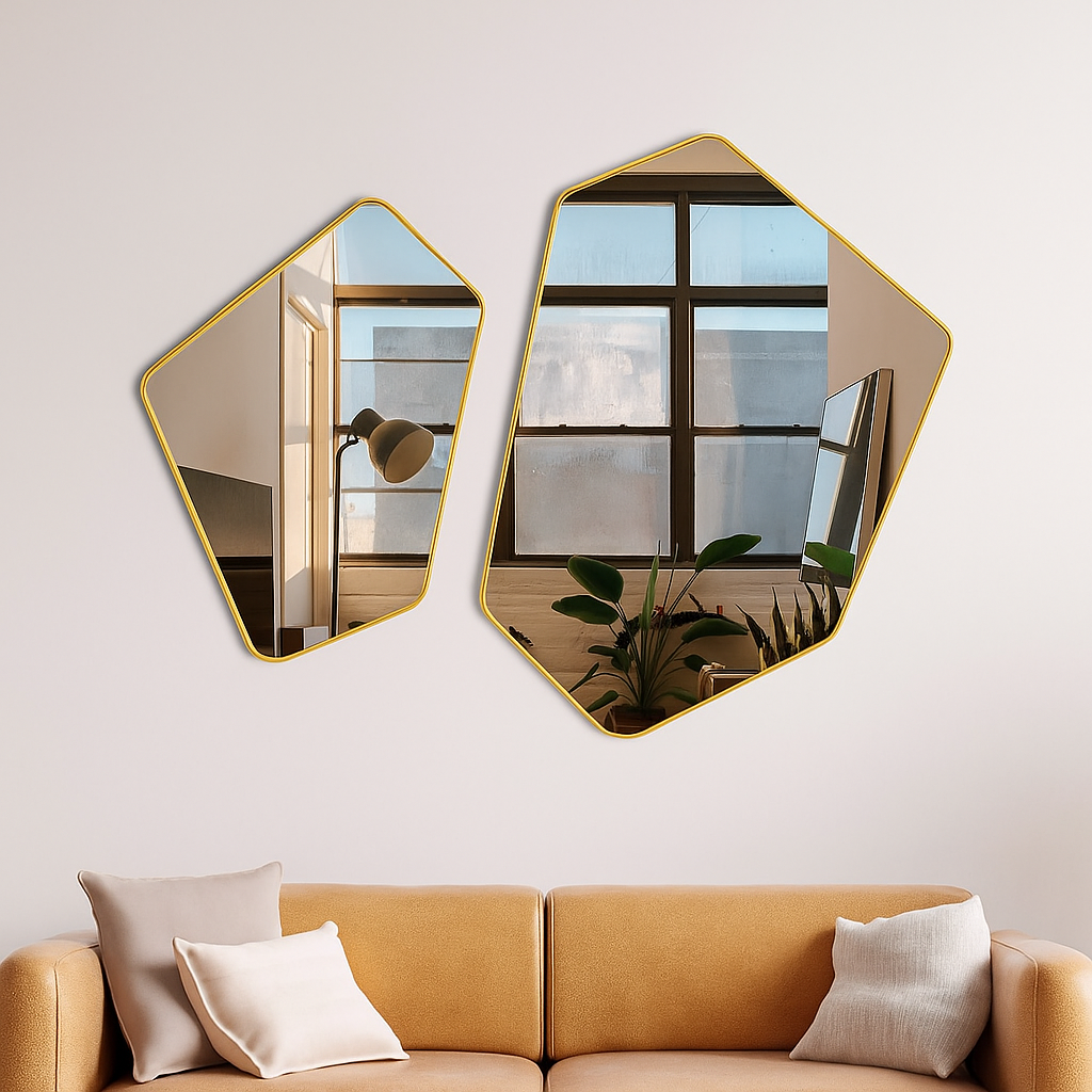 2 Miroir de salle de bain salon irrégulier