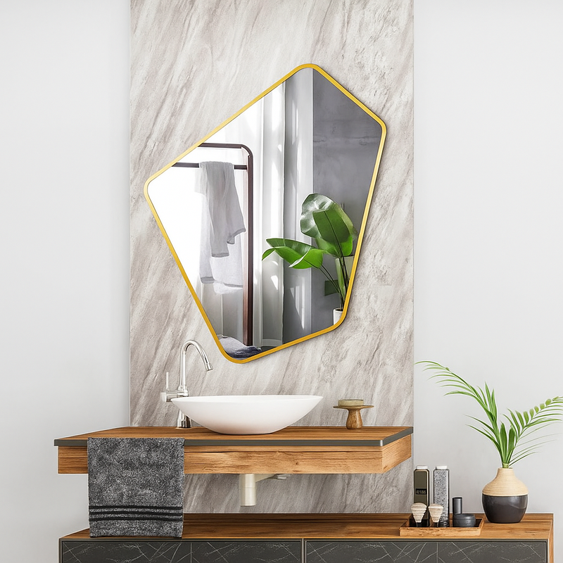 Miroir de salle de bain salon irrégulier