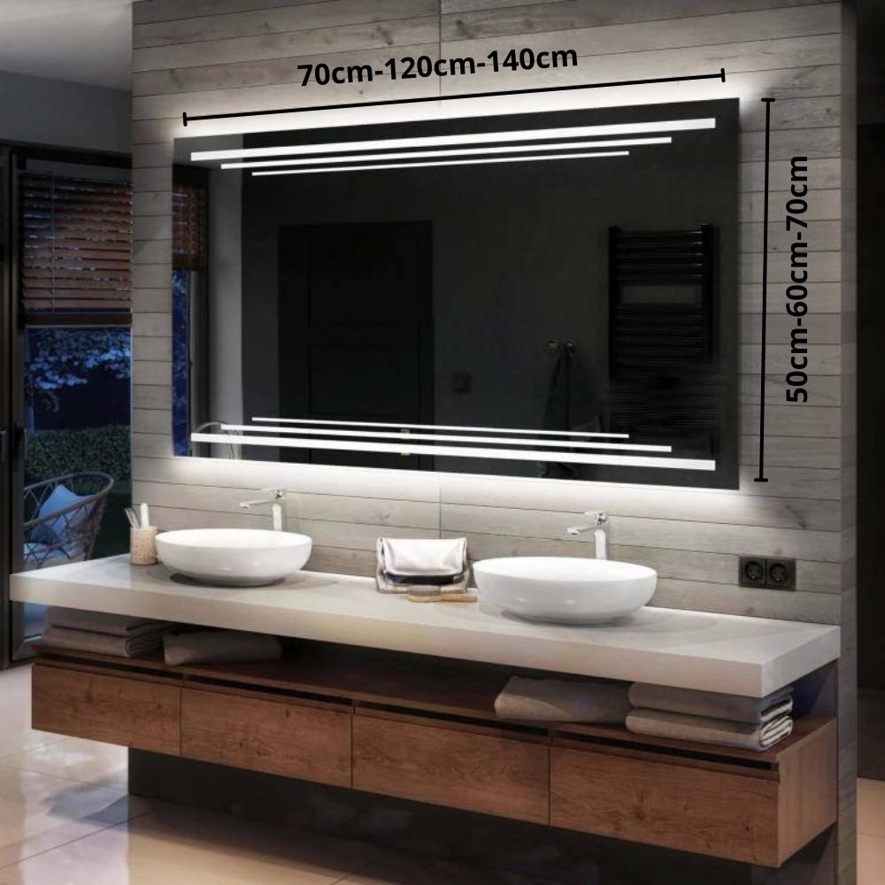 Miroir de salle de bain avec LED – Burma