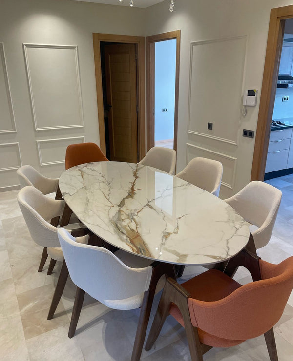 Table Céramique Prestige et 8 Chaises Model alfa