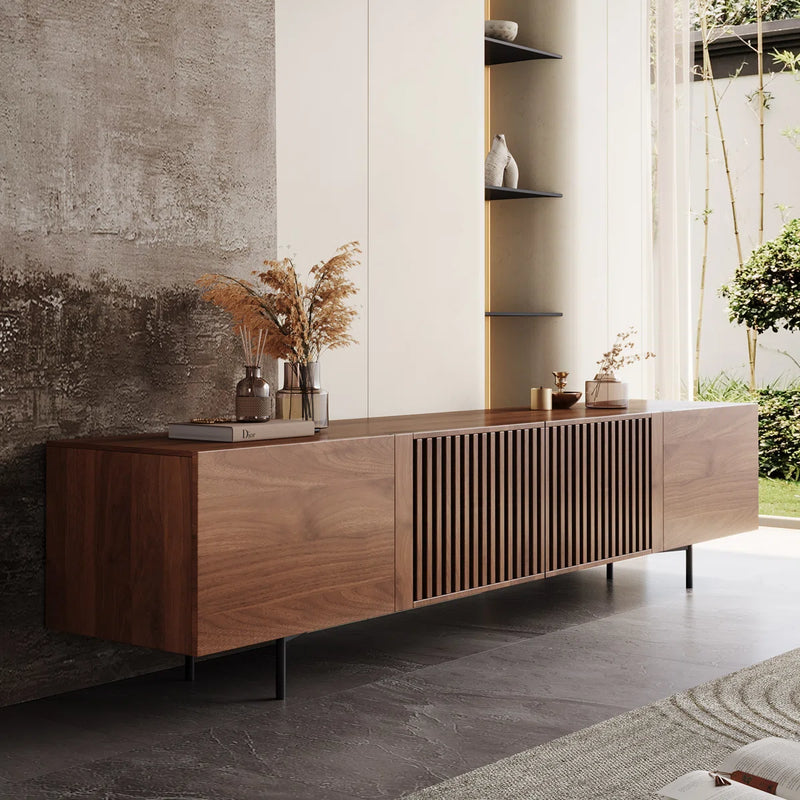 Meuble TV en panneaux de fibres Roanoke pour téléviseurs