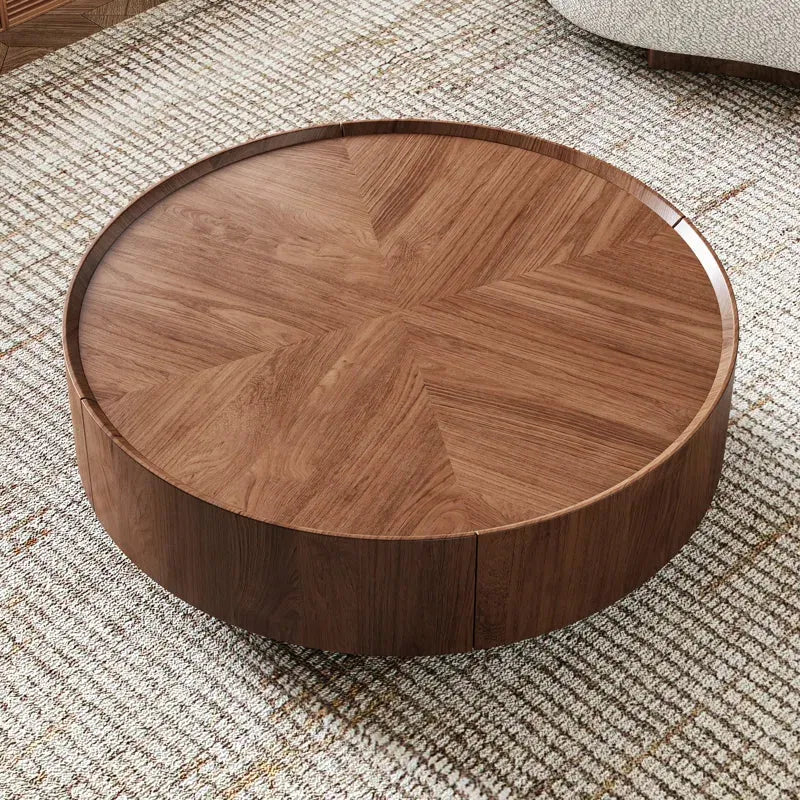 Table Basse Ronde avec Rangement
