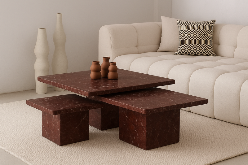 Le trio de tables basses 100% Marbre