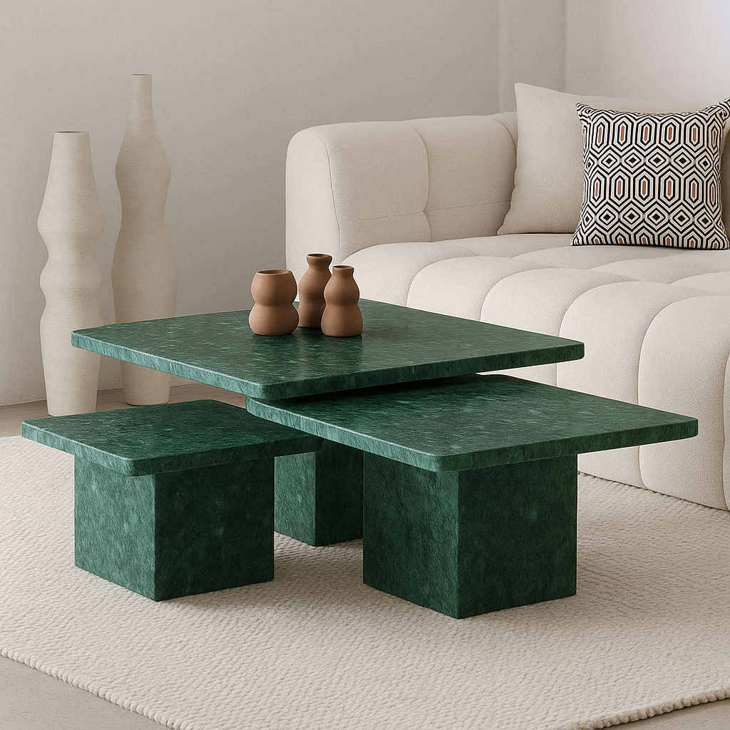 Le trio de tables basses 100% Marbre