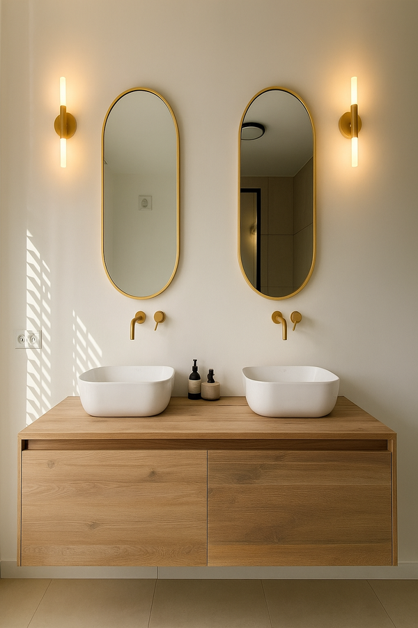 2 Miroir salle de bain ovale