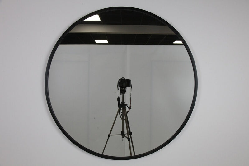 Miroir rond cadre en  métal