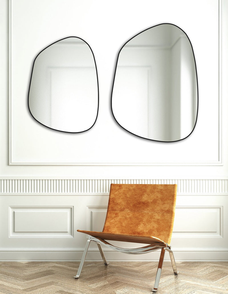 2 Miroir cerclé de métal