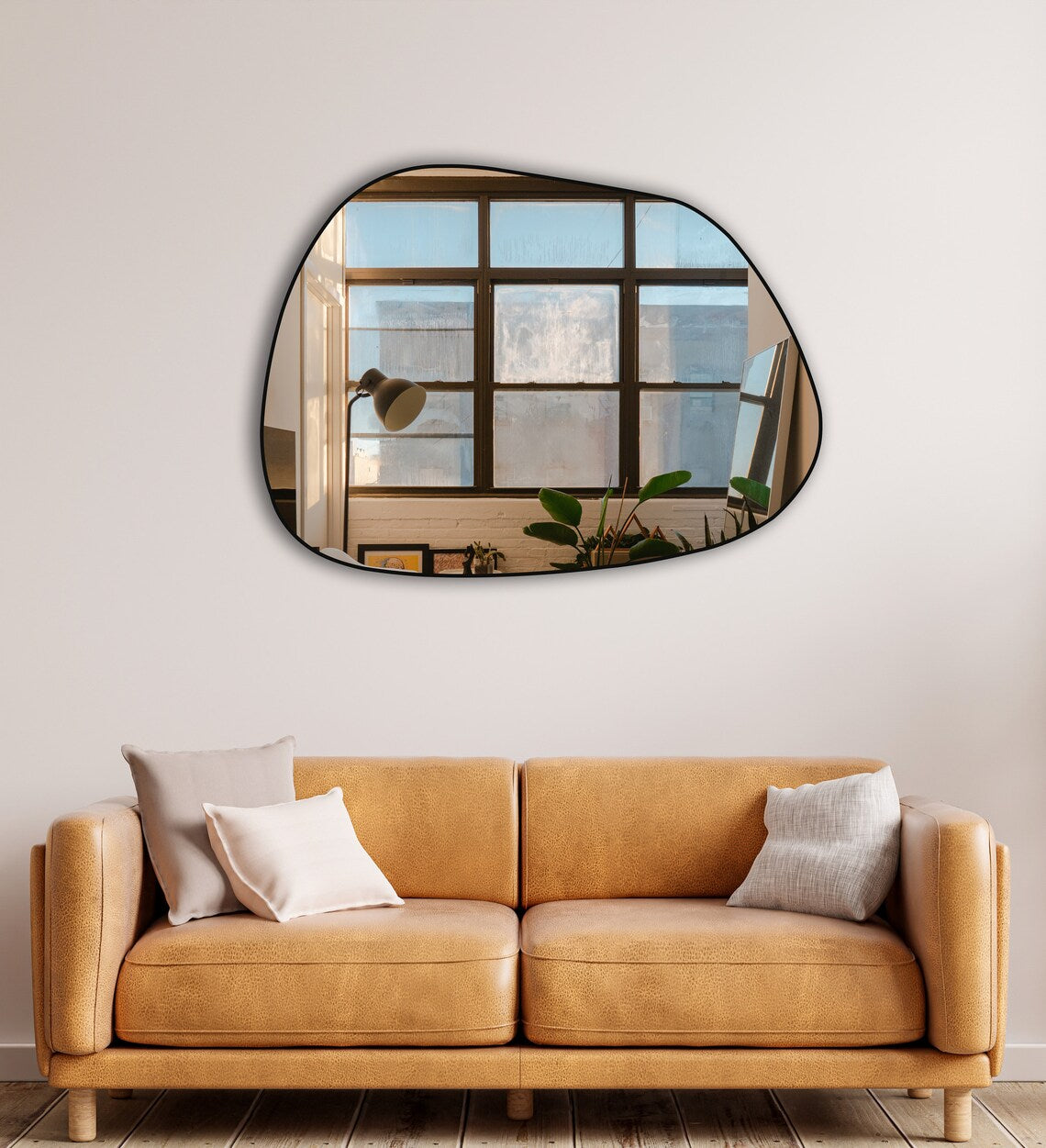 Miroir cerclé de métal