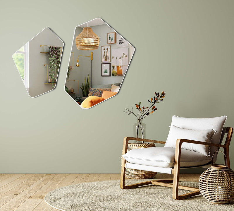 2 Miroir de salle de bain salon irrégulier