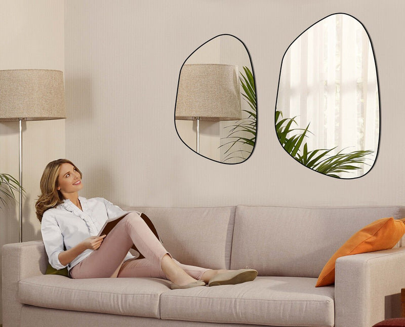 2 Miroir cerclé de métal