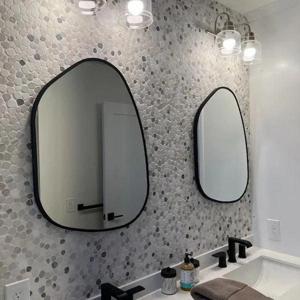 2 Miroir cerclé de métal