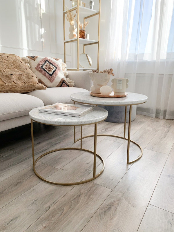 Duo de Tables Basses – Marbre