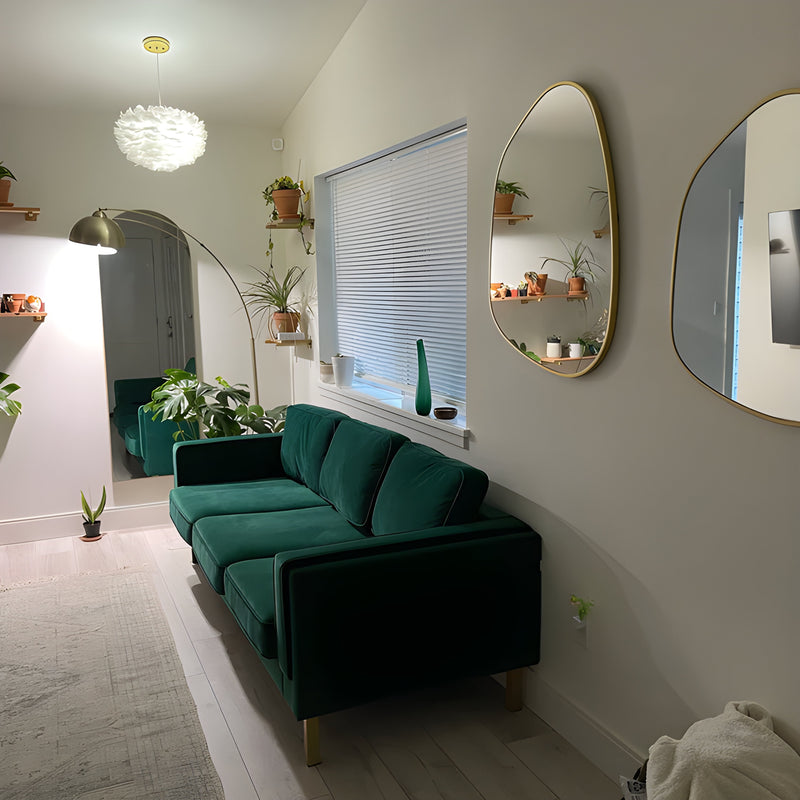 2 Miroir cerclé de métal