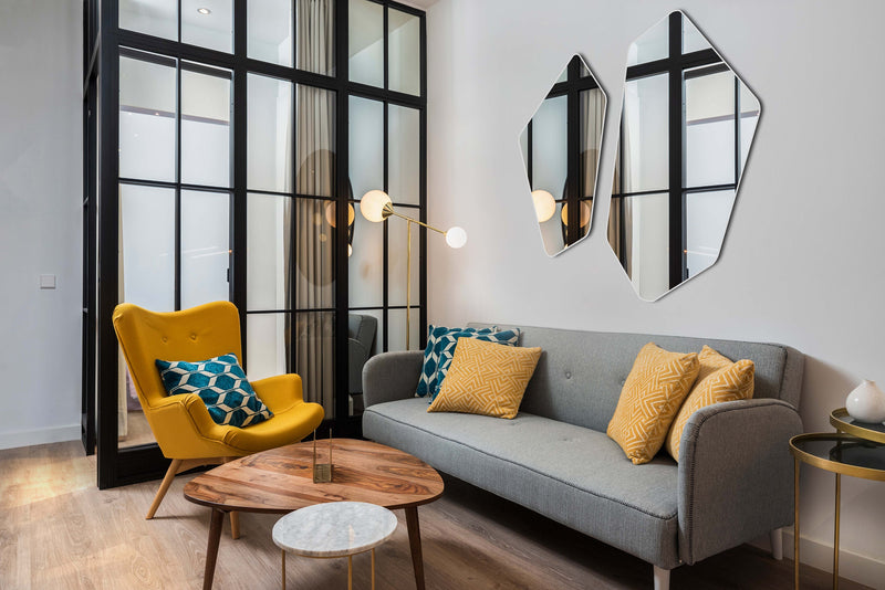 2 Miroir de salle de bain salon irrégulier