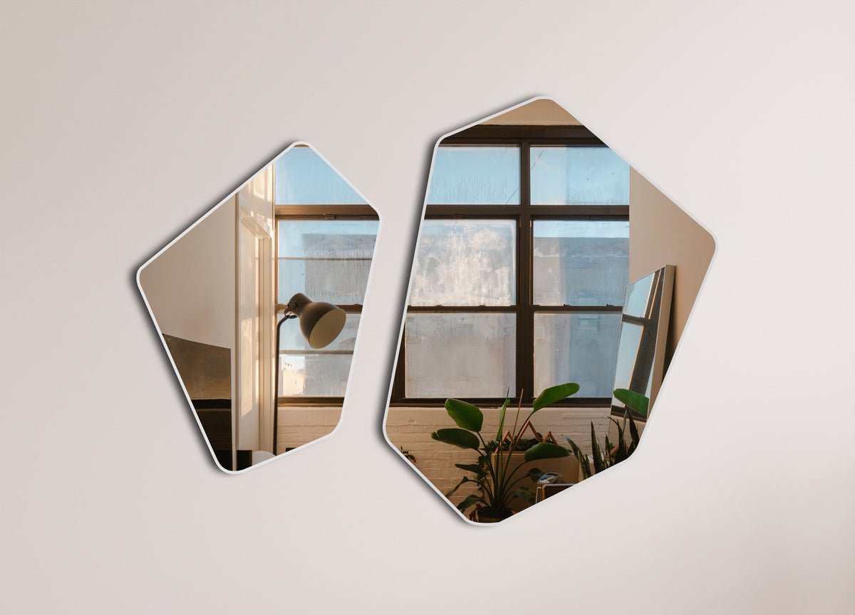 2 Miroir de salle de bain salon irrégulier