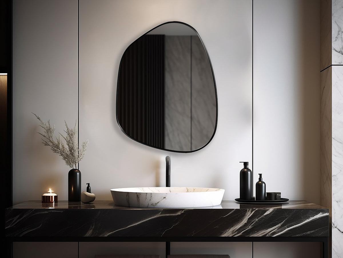 Miroir cerclé de métal